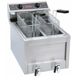 fryer Dual 2x 8 Litre | 2 basins 16 ltr 2 baskets | 2 x 230 volts 2 x 3 kW product photo