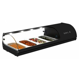 refrigerated vitrine Royal Cooling Tapas 4 black 230 volts | 4 containers GN 1/3 - 40 mm  | compressor at the right product photo