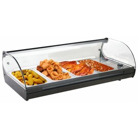 heated show case Cristal 4 4 x 1/3 GN 800 watts 230 volts  L 840 mm  B 395 mm  H 245 mm product photo