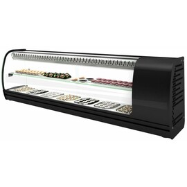 refrigerated vitrine Sushi Slim black 230 volts | 7 containers GN 1/6 - 40 mm product photo