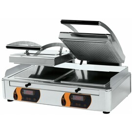 contact grill Duplex 2x4 | 230 volts | composite material aluminum-stainless steel • smooth • grooved product photo