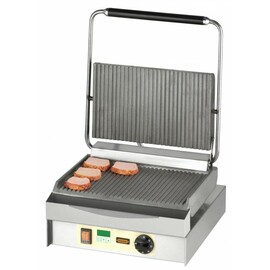 contact grill Chopper Grill | 230 volts | cast iron • grooved • grooved product photo