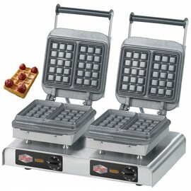 waffle iron Brüsseler II eco  | wafer size 165 x 105 x h 28 mm (4x)  | 4400 watts 400 volts product photo