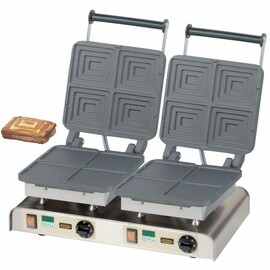 waffle iron | sandwich maker non-stick coated  | wafer size 150 x 125 mm (8x)  | 4400 watts 400 volts product photo