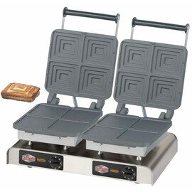 waffle iron | sandwich maker eco Sandwich II non-stick coated  | wafer size 150 x 125 mm (8x)  | 4400 watts 400 volts product photo