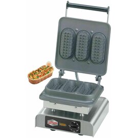 waffle iron ECO non-stick coated  | wafer size 75 x 165 x 35 mm (3x)  | 2200 watts 230 volts product photo