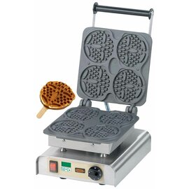 waffle iron non-stick coated  | wafer size Ø 123 x h 18 mm (4x)  | 2200 watts 230 volts product photo