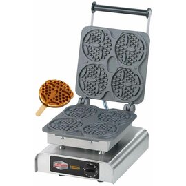 waffle iron ECO non-stick coated  | wafer size Ø 123 x h 18 mm (4x)  | 2200 watts 230 volts product photo