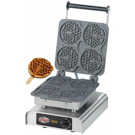 waffle iron ECO non-stick coated  | wafer size Ø 123 x h 18 mm (4x)  | 2200 watts 230 volts product photo