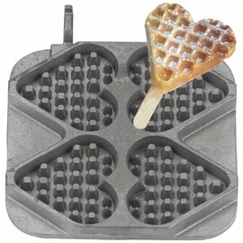 back plate Heart Waffle on a stick  | wafer size 150 x 125 x h 30 mm (4x) product photo