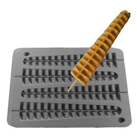 baking plate lolly waffle  | waffle size 60 x 230 x h 25 mm (4x) product photo