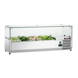 refrigerated countertop unit for 3 x GN 1/3 + 1 x GN 1/2 - 150 mm | static cooling product photo  S