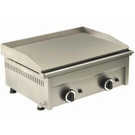 Gas griddle plate outlet