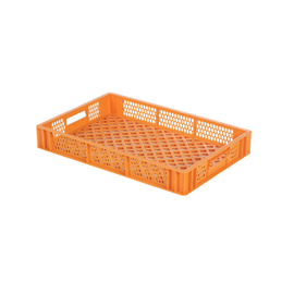 bakery crate BK87 perforated | orange | 600 mm x 400 mm H 87 mm product photo