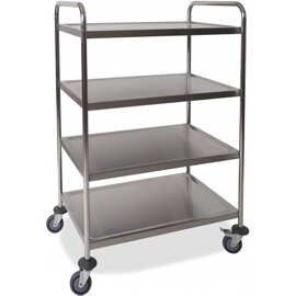 Serving trolley with 4 shelves, model &quot;Ben&quot;, stainless steel, max. Load capacity 100 kg product photo