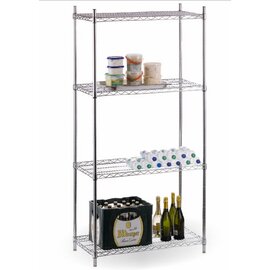 heavy duty rack GOLIATH 300 stainless steel 910 mm 460 mm  H 1820 mm 4 grid shelf (shelves) bay load 500 kg product photo