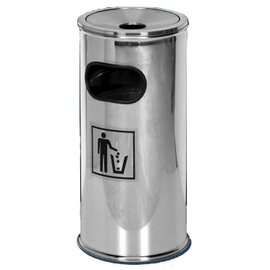 waste collector|stand ashtray REMCO stainless steel floor model  Ø 300 mm  H 620 mm product photo