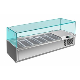 countertop cooling vitrine VRX 1500/380 230 volts | with 6 GN 1/3 containers product photo
