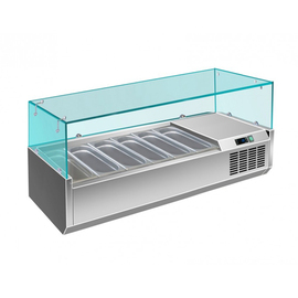 countertop cooling vitrine VRX 1400/380 suitable for 6 x GN 1/3 - 150 mm product photo