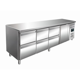 refrigerated table KYLJA 4160 TN | 1 full door | 6 drawers product photo