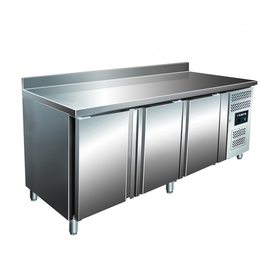 refrigerated table KYLIA GN 3200 TN | 3 solid doors | upstand product photo