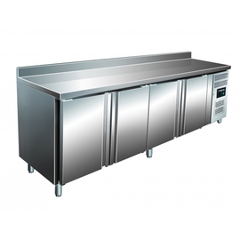 refrigerated table KYLIA GN 4200 TN | 4 solid doors | upstand product photo