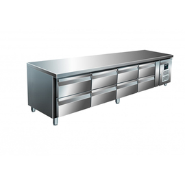 undercounter cooling table UGN 4180 TN | 8 drawers | 2230 mm x 700 mm H 650 mm product photo