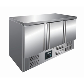 refrigerated table VIVIA S 903 S/S TOP | 3 solid doors | 1365 mm x 700 mm H 870 - 890 mm product photo