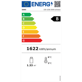 Convection cooling cabinet SVEN black 235 ltr 230 volts | 3 shelves product photo  S