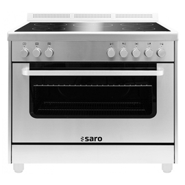 induction stove TS95IND61X silver coloured with Baking oven electric | 5 cooking zones incl. baking tray | rust product photo