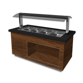 Salad bar PREMIUM LINE SB-K170 brown | suitable for 4 x GN 1/1 product photo