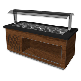 Salad bar PREMIUM LINE SB-K200 walnut | suitable for 5 x GN 1/1 product photo