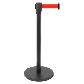barrier Post | tensator AF306PR black | webbing colour red barrier length 3.0 m H 0.915 m product photo