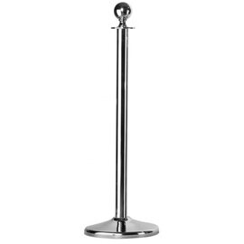 barrier stand AF 279 stainless steel silver coloured  Ø 0.36 m  H 1.0 m | ball-shaped pole head product photo