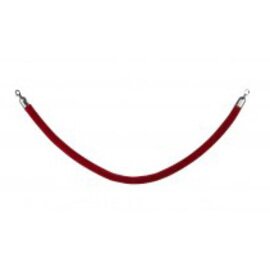 cord AF 219 chromed  | webbing colour red velvet coated  | chromium coloured  Ø 38 mm  L 1.5 m product photo