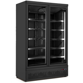 freezer GTK 930 black | 2 glass doors | convection cooling product photo