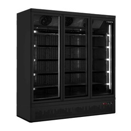 freezer GTK 1480 S black | 3 glass doors | convection cooling product photo