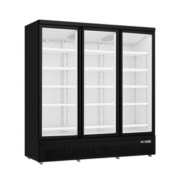 freezer GTK 1480 PRO black with 3 glass doors | convection cooling product photo