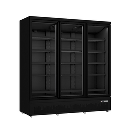 freezer GTK 1480 S PRO black with 3 glass doors | convection cooling product photo