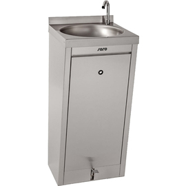 Hand wash basin | drain sink TEXEL floor model cladded  • foot pump  | 400 mm  x 400 mm  H 910 mm product photo