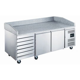pizzadette EPZ 2610 TN 300 l | 2 solid doors | 7 drawers | upstand | suitable for bakery grids product photo