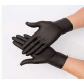 Latex gloves L latex black powder-free | disposable | 100 pieces product photo