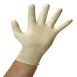 Latex gloves M latex white powder-free | disposable | 100 pieces product photo