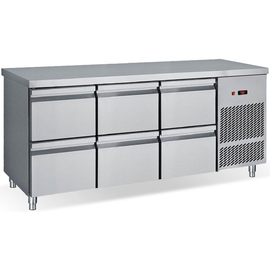 refrigerated table PG 185 S | 6 drawers | 1850 mm x 700 mm H 850 mm product photo