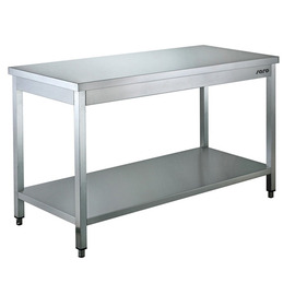 stainless steel table with bottom shelf L 600 mm W 700 mm H 850 mm product photo