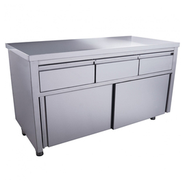 sliding door cabinet | 3 drawers x 700 mm H 850 mm product photo