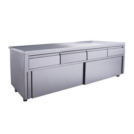 sliding door cabinet | 4 drawers | 1800 mm x 700 mm H 850 mm product photo