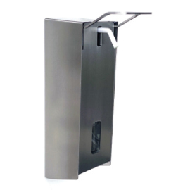 disinfectant dispensers CAROLINA stainless steel with arm lever wall model 1000 ml 98 mm x 185 mm H 320 mm product photo