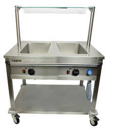 Bain Marie trolleyà BT-2à suitable for 2 x GN 1/1 - 150 mm | 2000 watts product photo