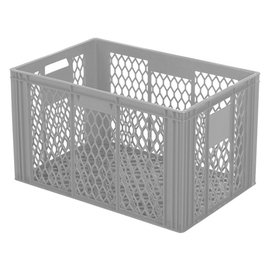 bakery crate BK349 perforated | grey | 600 mm x 400 mm H 349 mm product photo